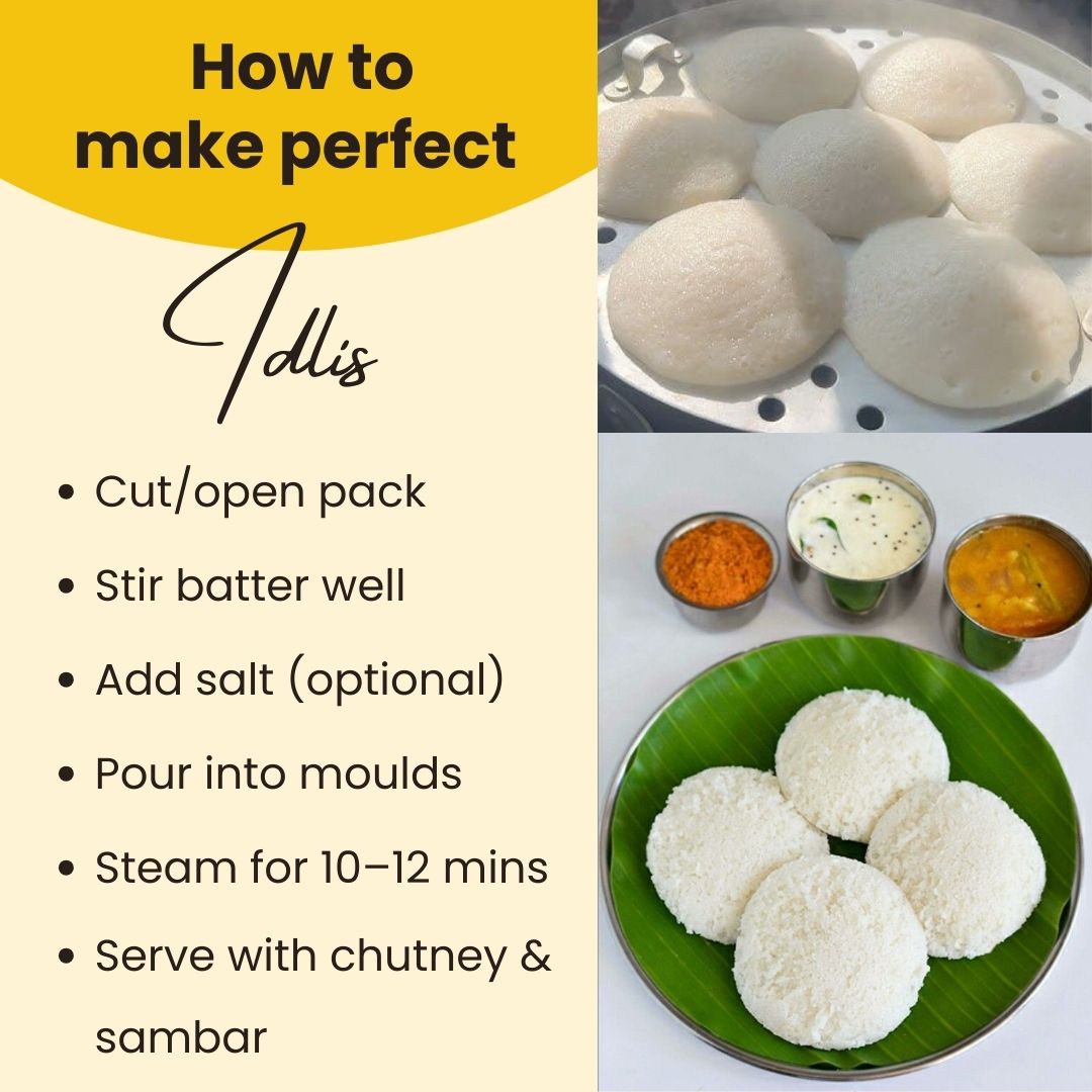 Idli Batter | Pack Size 500 gm Zipper Pouch